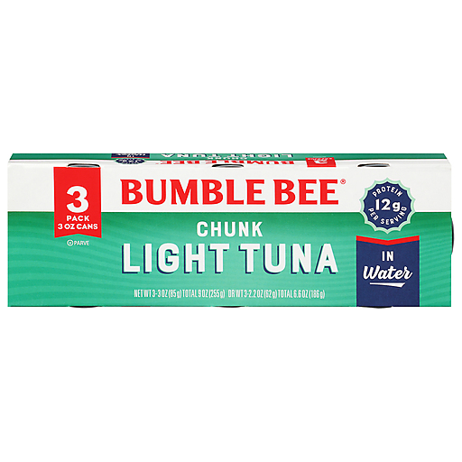 Bumble Bee Bumble Bee 3 Pack Chunk Light Tuna In Water 3 3 Oz Cans Soups & Broths Medium Sea Green