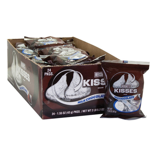 Hershey's Hershey's Kisses Milk Chocolate - 1.5 oz Single Serve Bags, 24 Count Box Candy & Chocolate White Smoke