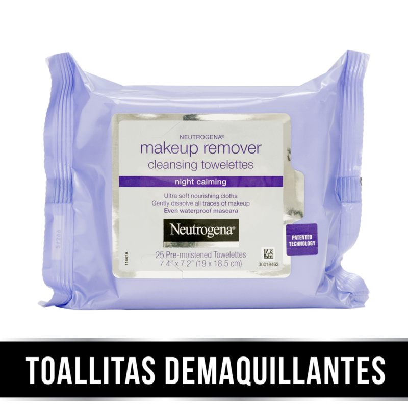 Neutrogena Neutrogena Night Calming Makeup Remover Face Wipes Makeup Removers White Smoke