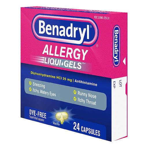 Benadryl Benadryl® Allergy Dye-Free Liqui-Gels – 24 Capsules Health & Beauty White Smoke