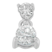 Bids.com 14K White Gold 1/2 cttw Round Cut Diamond Pendant Necklace (I-J, I1-I2) Necklaces White Smoke White.Gold / 18
