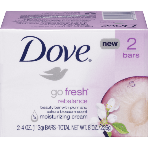 Dove Dove Go Fresh Rebalance Beauty Bars 2 Ct Pack Body Wash Lavender