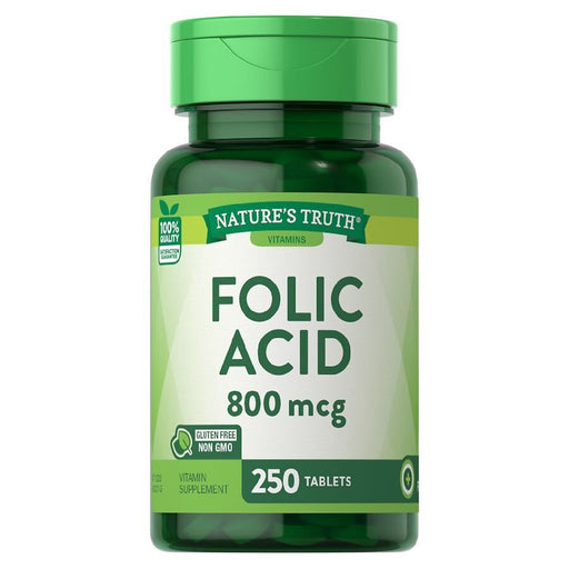 Nature's Truth Nature's Truth Tablets 800 Mcg Folic Acid 250 tablets Vitamins & Supplements White Smoke