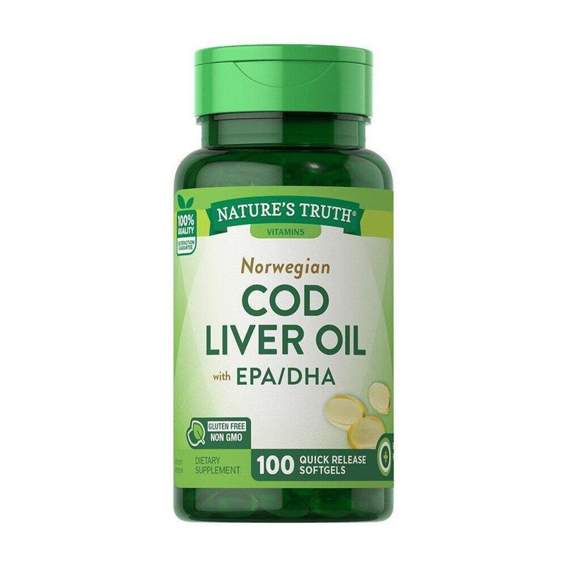 Nature's Truth Nature's Truth Norwegian Cod Liver Oil With EPA / DHA Vitamins & Supplements White Smoke