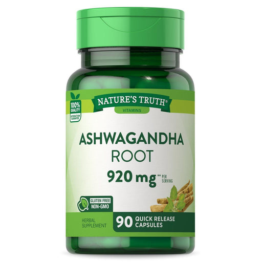 Nature's Truth Nature's Truth Quick Release Capsules 920 Mg Ashwagandha Root Vitamins & Supplements White Smoke