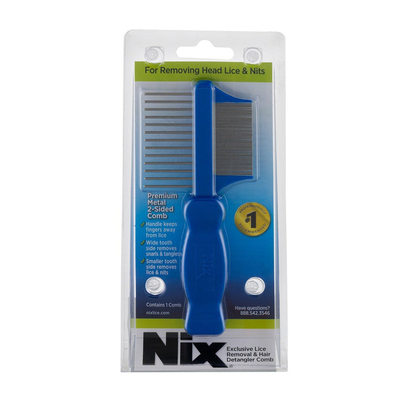 Nix Nix Premium Metal Two-Sided Lice Comb Hair Comb Lavender