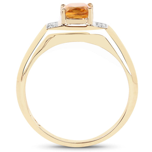 Bids.com 14K Yellow Gold Plated 1.36 Carat Genuine Citrine & White Topaz .925 Sterling Silver Ring Rings White Smoke size 10.00,size 10.50,size 11.00,size 12.00,size 13.00,size 9.00,size 6.00,size 7.00,size 8.00,size 5.00