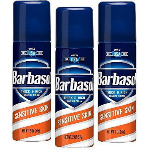Barbasol Barbasol Sensitive Skin Thick & Rich Shaving Cream For Men, Travel 2oz Shaving Cream White Smoke