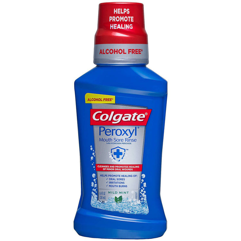 Colgate Colgate Peroxyl Mild Mint Mouth Sore Rinse 8 Fl Oz Mouthwash White Smoke