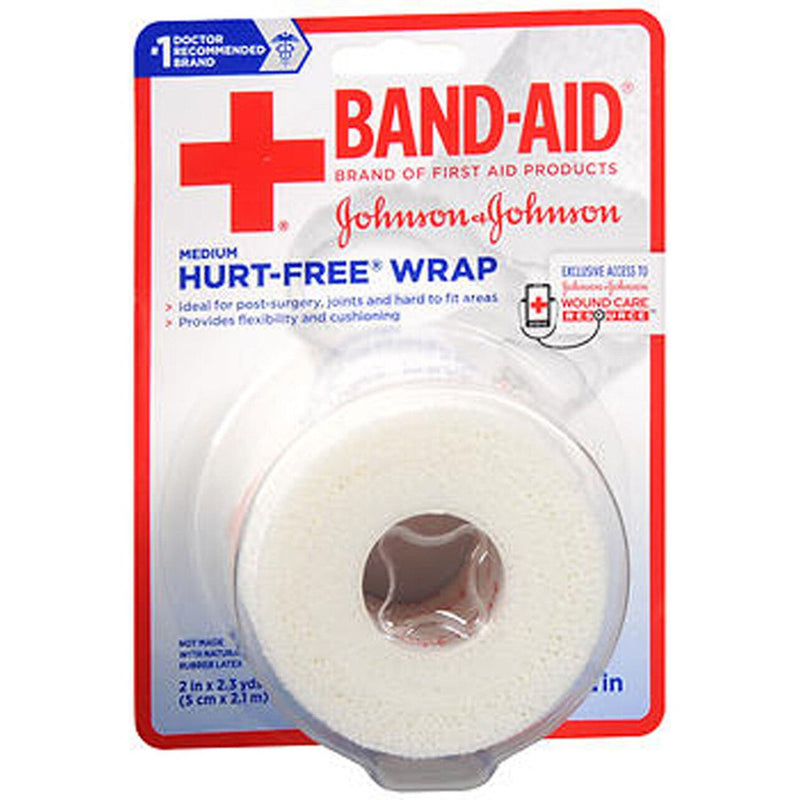 Band-Aid Band-Aid Hurt Free Wrap Medium First Aid White Smoke