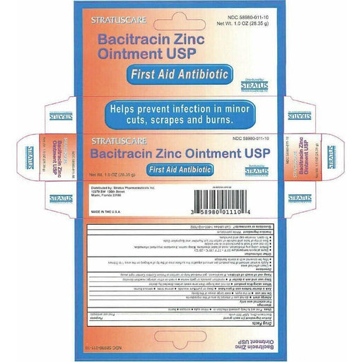 Stratuscare Stratuscare Bacitracin Zinc Ointment First Aid Antibiotic 1 Oz First Aid White Smoke