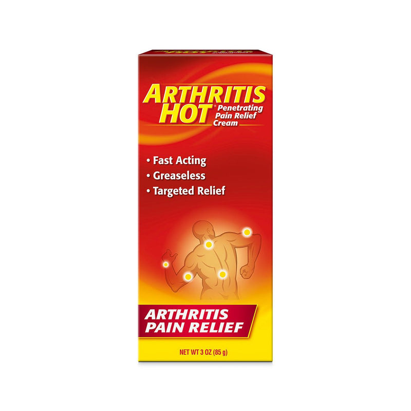 Arthritis Hot Arthritis Hot Pain Relief Cream, Fast-Acting Deep Heating Rub for Joint & Muscle Pain, 3 oz Medicine & Drugs Firebrick