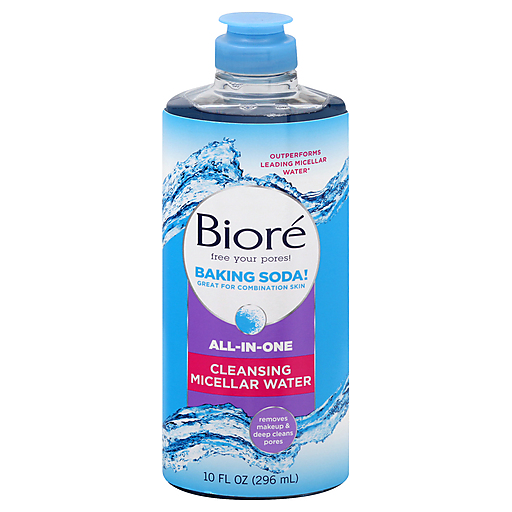 Biore Biore Baking Soda! All-In-One Cleansing Micellar Water 10 Oz Skin Care White Smoke