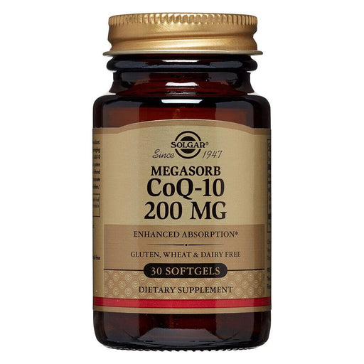 Solgar Solgar Megasorb CoQ-10, 200 Mg, 30 SoftGels Vitamins & Supplements Dim Gray