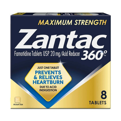 Zantac 360 Zantac 360 Maximum Strength 20 Mg Acid Reducer 8 Tablets Personal Care Midnight Blue