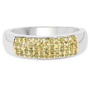 Bids.com 0.22 Carat Genuine Yellow Diamond .925 Sterling Silver Ring Rings White Smoke size 6.00,size 7.00,size 8.00,size 9.00