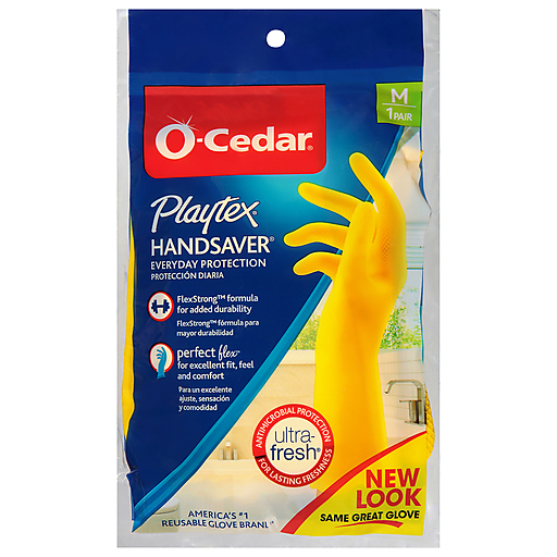 O-Cedar O-Cedar Playtex Hand Saver Gloves, Everyday, Medium Cleaning Gloves Midnight Blue