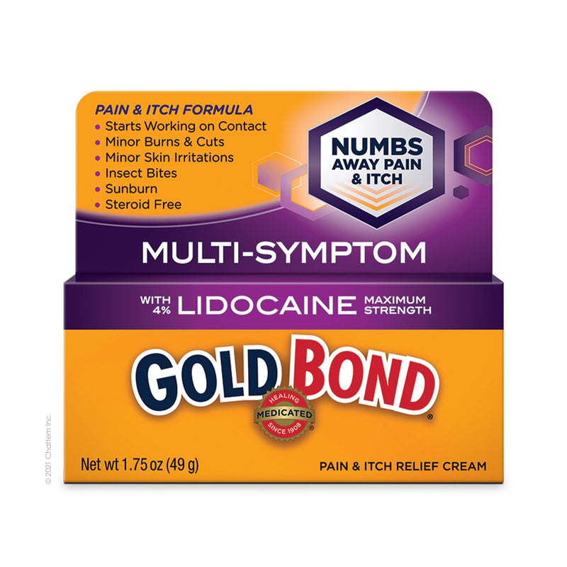 Gold Bond Gold Bond Pain And Itch Relief Cream With Lidocaine -1.75 Oz Health & Beauty Goldenrod
