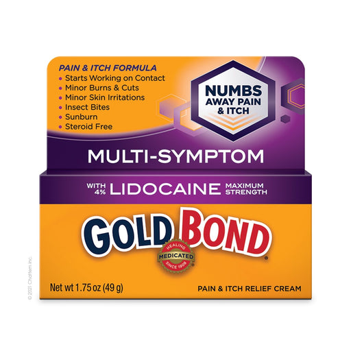 Gold Bond Gold Bond Pain And Itch Relief Cream With Lidocaine -1.75 Oz Health & Beauty Goldenrod