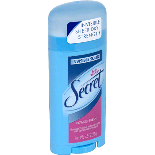 Secret Secret Anti-Perspirant/Deodorant, Invisible Solid, Powder Fresh Deodorant Light Sky Blue