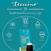 Teeccino Dandelion Mocha Mint Herbal Coffee Herbal Coffee Dark Cyan 10 ounce ground,5lb ground,Trial Size
