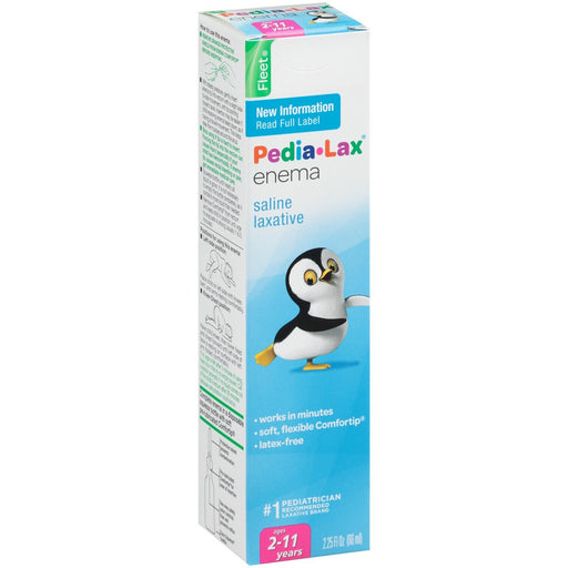 Pedia-Lax Fleet Pedia-Lax Children's Saline Enema – 2.25 oz Liquid – Fast Constipation Relief for Kids Medicine & Drugs Light Gray