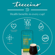 Teeccino Dandelion Mocha Mint Herbal Coffee Herbal Coffee Dark Cyan 10 ounce ground,5lb ground,Trial Size