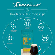 Teeccino Dandelion Coconut Herbal Coffee Herbal Coffee Dark Cyan 10 ounce ground,Trial Size,5lb ground