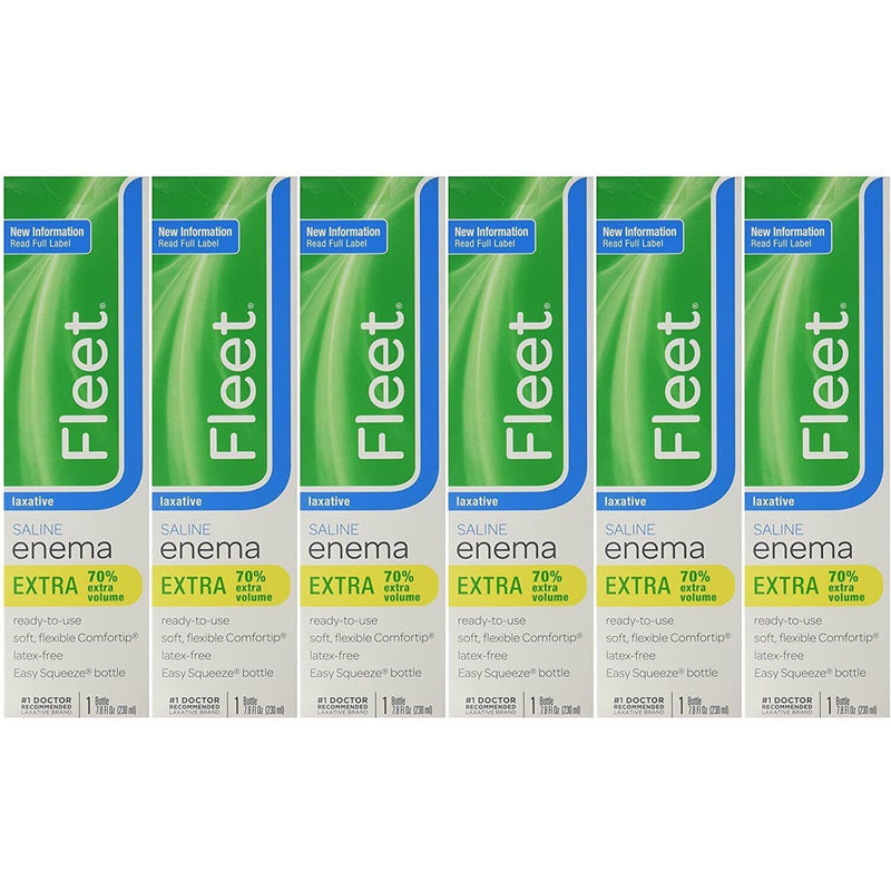 Fleet Fleet Laxative Saline Extra Enema For Adult Constipation, 7.8 Fl Oz, 1 Bottle Health & Beauty Gray