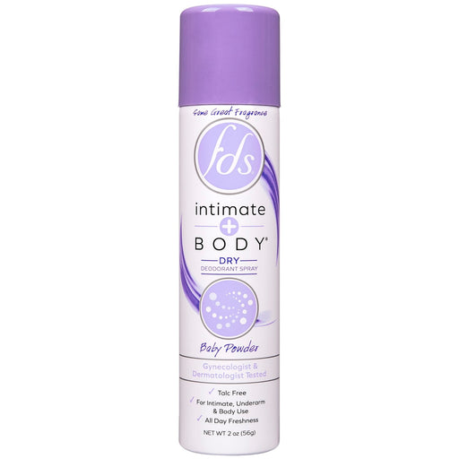 FDS FDS Feminine Deodorant Spray Baby Powder 2 Oz Deodorant Lavender