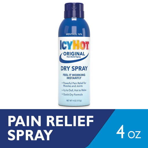 Icy Hot Icy Hot Original Menthol 16% Pain Relief Dry Spray Health & Beauty White Smoke