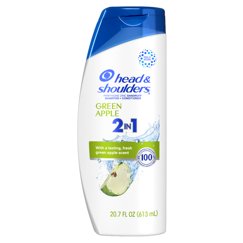 Head & Shoulders Head and Shoulders 2-in-1 Shampoo and Conditioner, Green Apple Scent, 20.7 fl oz (613 ml) Shampoo & Conditioner White Smoke