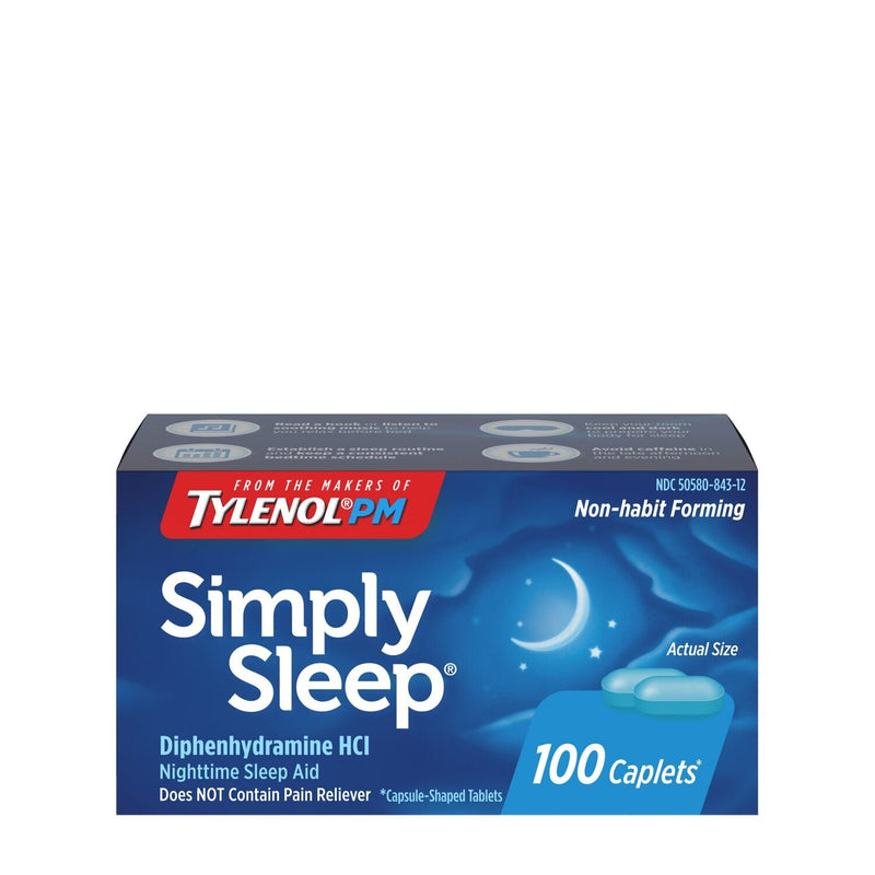 Simply Sleep Simply Sleep Nighttime Aid Caplets - Diphenhydramine HCI - 100ct Health & Beauty Dark Slate Blue