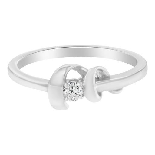 Bids.com 10K White Gold Diamond Promise Ring (1/10 Cttw, H-I Color, SI2-I1 Clarity) - Size 6 Rings White Smoke 7 / White.Gold,8 / White.Gold,6 / White.Gold