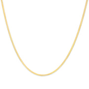 Bids.com Unisex Solid 14K Yellow Gold 2.8mm Imperial Herringbone Chain Necklace - 18" Inches Necklaces White Smoke Yellow.Gold / 18