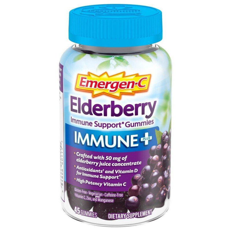Emergen-C Emergen-C Immune Support Plus Elderberry Gummies 45ct Vitamins & Supplements White Smoke