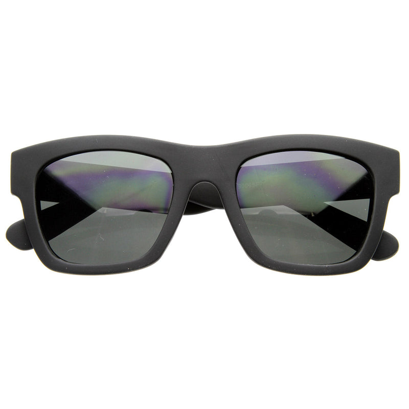 zeroUV Artist Indie Hipster Fashion Soft Rubber Horned Rim Sunglasses 8355 Sunglasses White Smoke Smoke,Red,Black,Tortoise,White