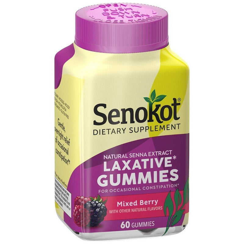 Senokot Senokot Dietary Supplement Laxative Gummies - Mixed Berry - 60ct Health & Beauty White Smoke