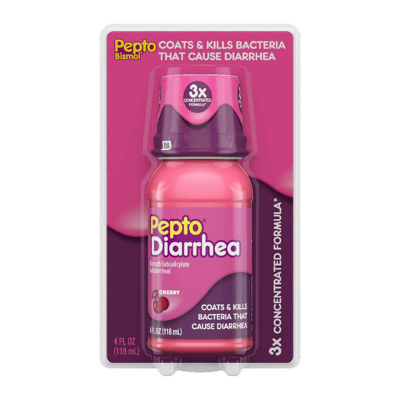 Pepto Pepto Bismol Anti Diarrhea Liquid For Upset Stomach Relief, 4 Oz Health & Beauty Maroon