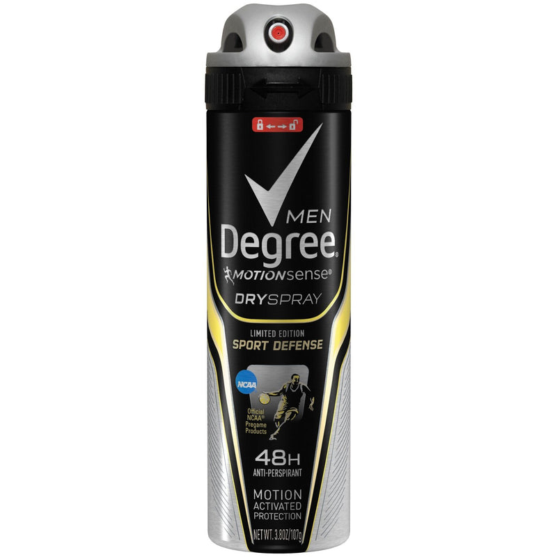 Degree Degree Men Advanced Antiperspirant Deodorant Dry Spray, Sport Defense, 72-Hour Protection, 3.8 oz Deodorant & Anti-Perspirant Black