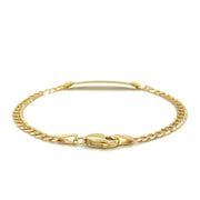 Bids.com 14k Yellow Gold Curb Link Style Children's ID Bracelet Bracelets White Smoke 6 / Yellow Gold