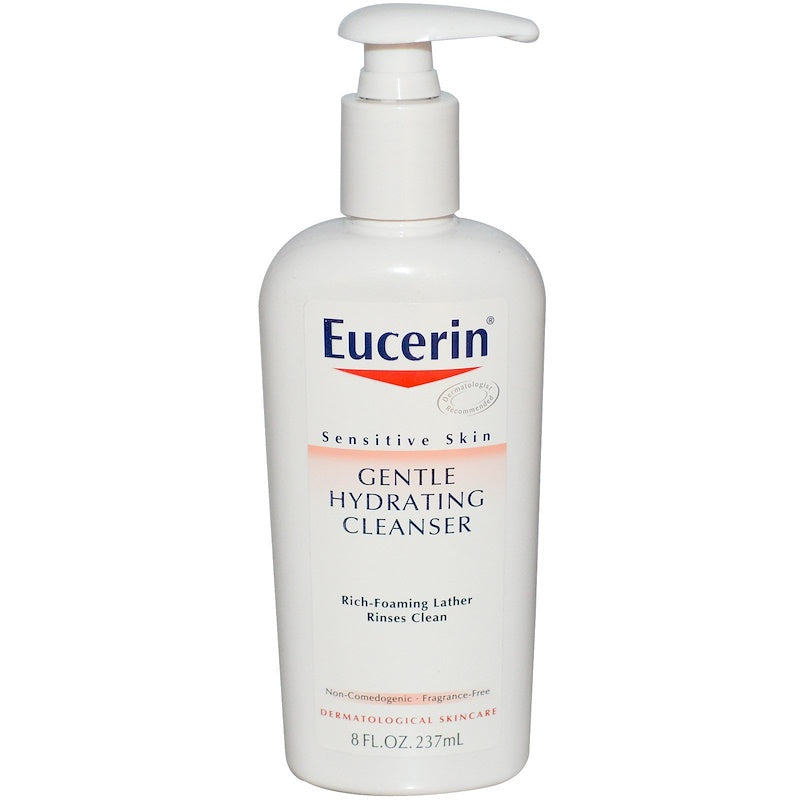Eucerin Eucerin Sensitive Skin Gentle Hydrating Cleanser - 8 Oz Skin Care Light Gray