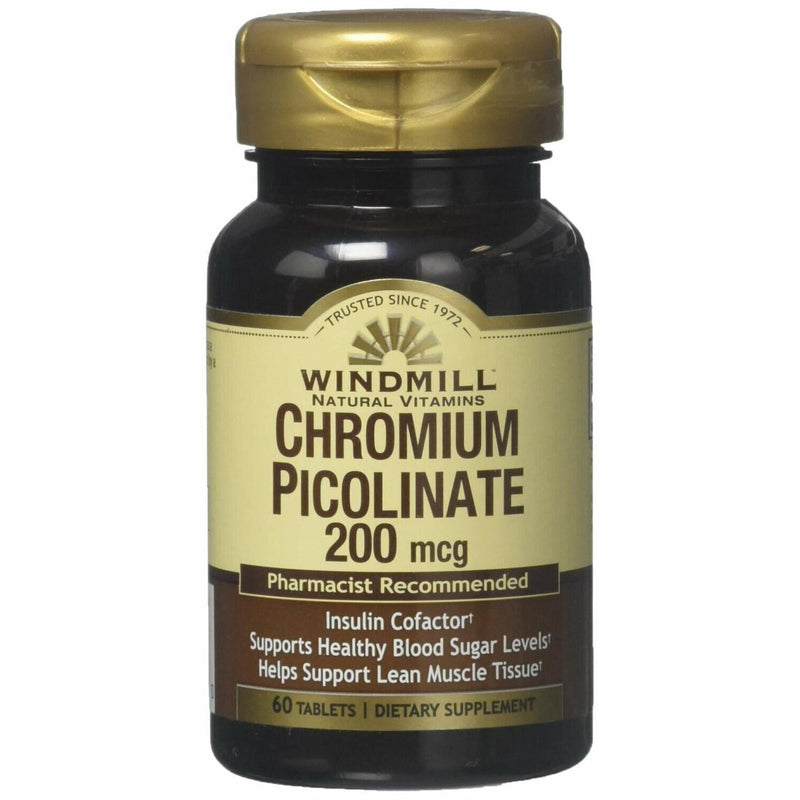 Windmill Windmill Chromium Picolinate 200 Mcg Tablets Vitamins & Supplements Dark Slate Gray