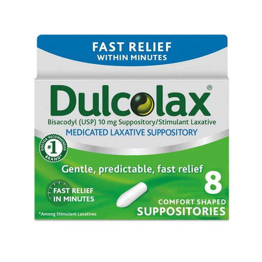 Dulcolax Dulcolax Laxative Suppositories 8Ct Health & Beauty Light Gray