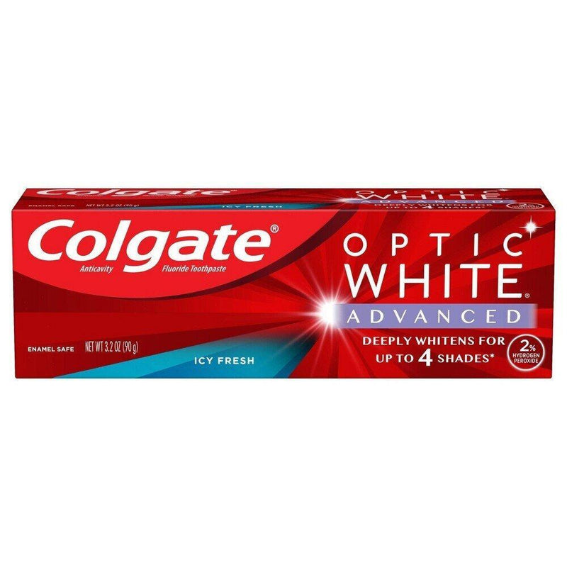 Colgate Colgate Optic White Advanced Whitening Toothpaste - Icy Fresh - 3 oz Toothpaste Dark Red