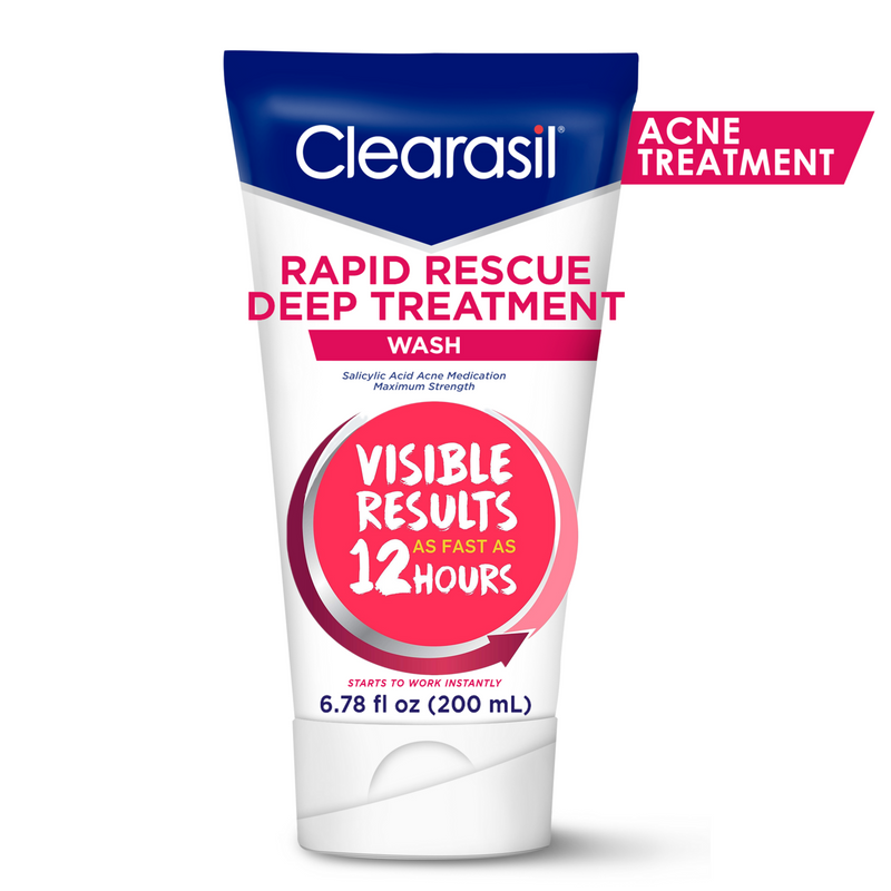 Clearasil Clearasil Rapid Rescue Deep Treatment Wash  6.78 Oz Skin Care White Smoke