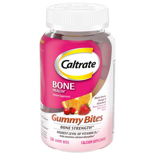 Caltrate Caltrate Bone Health, Gummy Bites, Black Cherry, Orange & Strawberry Vitamins & Supplements White Smoke