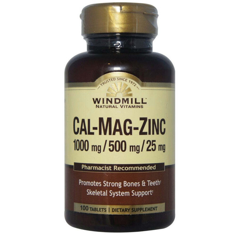 Windmill Windmill Calcium, Magnesium And Zinc, Tablets Vitamins & Supplements White Smoke