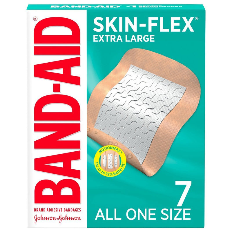 Band-Aid Band-Aid Skin Flex Adhesive Bandages Extra Large 7Ea First Aid Light Sea Green