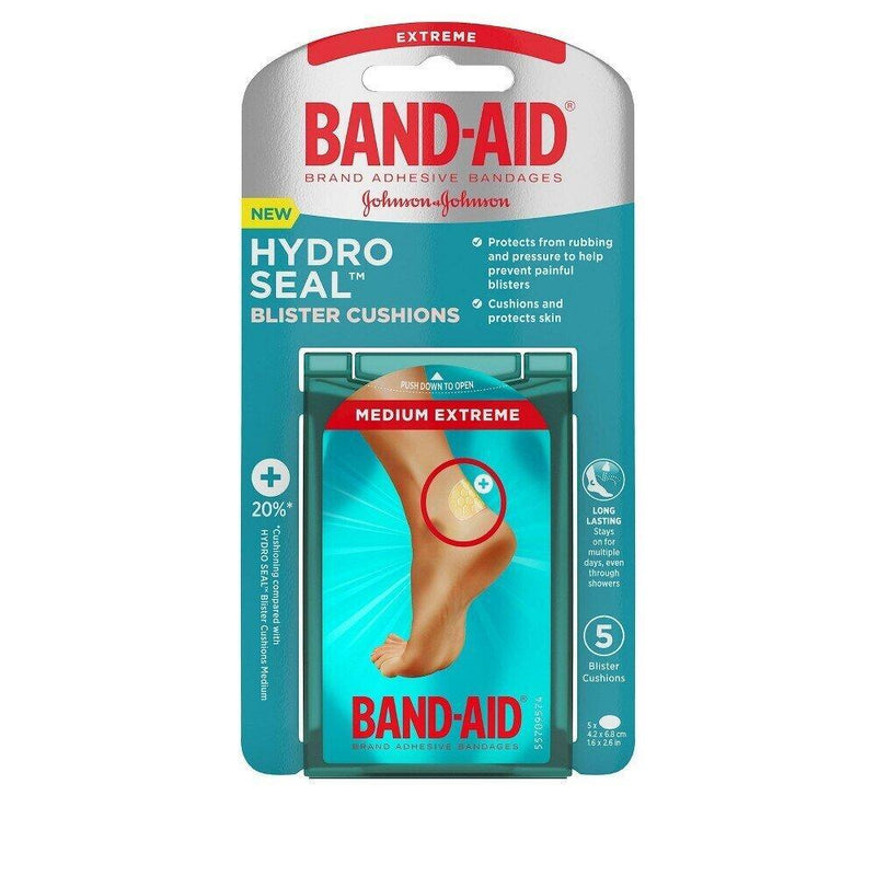 Band-Aid Brand Band-Aid Brand Hydro Seal Blister Cushion Bandages, Extreme - 5ct First Aid Dark Cyan
